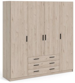 Šatníková skriňa v dekore duba v prírodnej farbe 196x200 cm Sprint – Tvilum
