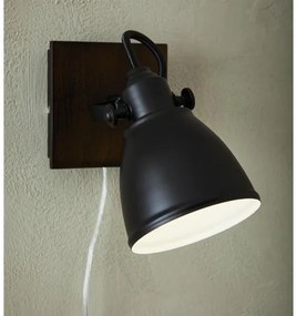 Markslöjd 108211 - Nástenné bodové svietidlo NATIVE 1xE14/18W/230V čierna/hnedá