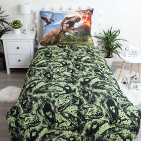 Jerry Fabrics Bavlnené obliečky 140x200 + 70x90 cm - Jurský svet "Volcano"