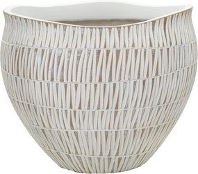 Kvetináč Stiky 30,5 cm zlatý/biely