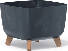 Plastový kvetináč na nožičkách DGQL300E 29 cm - antracit
