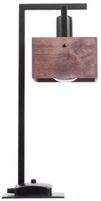 Sigma Stolná lampa DAKOTA 1xE27/60W/230V drevo/čierna SI0277
