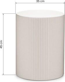 Odkladací stolík Ermanno 35 cm sivý/béžový