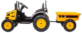 Elektrický traktor s prívesom Farmer žltý