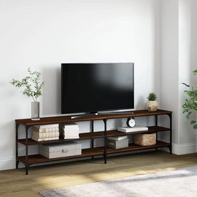 TV skrinka hnedý dub 180x30x50 cm kompozitné drevo a kov 826758