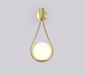 Toolight - sklenená nástenná lampa G9 APP603-1W, zlatá, OSW-08996
