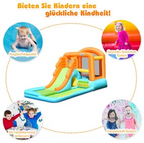 Nafukovací skákací hrad hrací bazén vodný park so šmykľavkou 490 x 225 x 240 cm