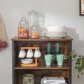 Komoda FIRA hnedá/čierna