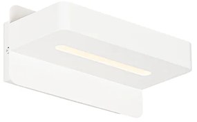 Moderná nástenná lampa biela vrátane LED s USB a vypínačom - Ted