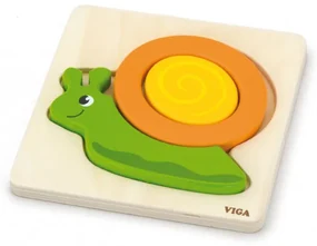 Prvé detské puzzle Viga 59931 slimák
