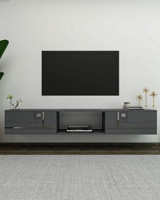 TV stolík/skrinka Arenden (antracit + strieborná). Akcia -17%. Vlastná spoľahlivá doprava až k Vám domov. 1127734