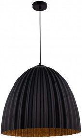 SIGMA Závesné moderné osvetlenie TELMA, 1xE27, 60W, 51cm, okrúhle, čierne, medené