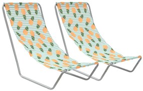 Sada 2 ks skladacích plážových lehátok SAND PINEAPPLE