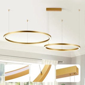 Brilagi - LED stmievateľný luster na lanku PORTOFINO LED/98W/230V zlatý +DO