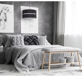 Duolla - Luster na lanku DUO 1xE27/15W/230V pr. 40 cm čierna/biela