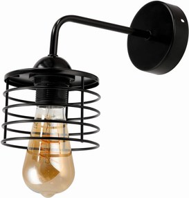 BERGE Nástenné svietidlo 1x E27 BLACK SPRING