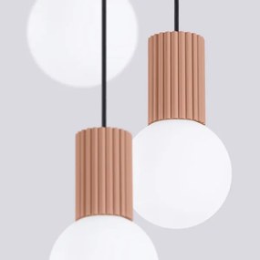 Sollux SL.1735 - Luster na lanku HALO 3xG9/8W/230V pr. 25 cm hnedá