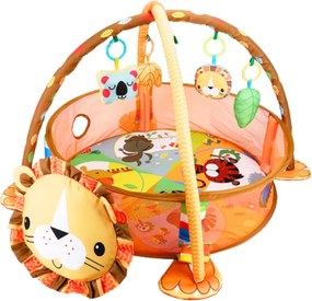 LEAN Toys Lehátko Mat Detský bazén Závesné lopty 20 ks 3v1 Lion