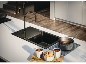 ALVEUS 1132179 - Drezová batéria s vyťahovacou sprškou NERINA 46,8 cm čierna