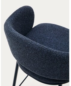 Tmavomodrá barová stolička (výška sedadla 65 cm) Maina – Kave Home