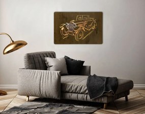 Podsvietený obraz na stenu Veterán na batériu