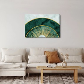 Obraz - Tvary so zlatou textúrou (90x60 cm)