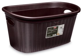 STEFANPLAST Kôš na bielizeň 35 l, 58 × 38 × 28 cm, hnedý