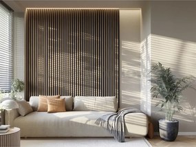 Akustické dekoračné panely MAXI, dub saragossa 3D lamely na filcovom podklade, rozmer 270 x 17,7 cm, IMPOL TRADE