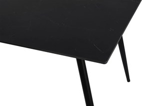 Noela Jedálenský set CERAMON 140 čierny + 6x stolička SIENA sivá