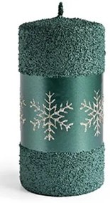 Vánoční svíčka SNOW QUEEN 7x10 cm zelená
