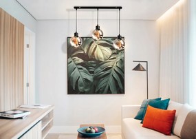 BERGE Sklenená LED stropná lampa 3xE27 - dymová guľa