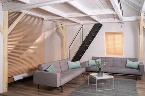 Okenné žalúzie - svetlohnedé Dĺžka žalúzií: 130 cm, Šírka žaluzie: 100 cm