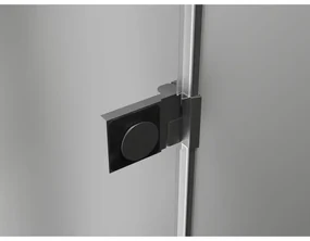 Mexen Lunar-B Duo výklopný sprchový kút 95 x 95 cm, číre sklo, brúsený grafit, 832-095L-095P-66-00