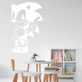 Veselá Stena Samolepka na stenu na stenu Ježko Sonic Farba: černá