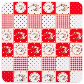 Korkové prestieranie Country red, 10 x 10 cm, sada 4 ks