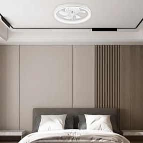 LED Stropné svietidlo s ventilátorom FARGO LED/37W/230V biela + DO