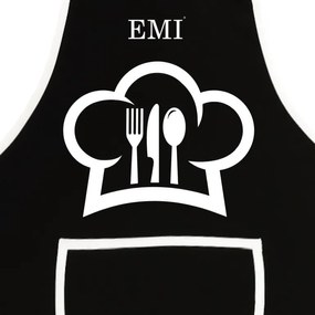Kuchynská zástera Chef EMI, čierna