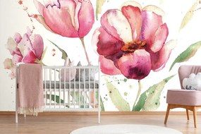 Samolepiaca tapeta tulipány v zaujímavom prevedení - 150x100