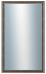 DANTIK - Zrkadlo v rámu, rozmer s rámom 60x100 cm z lišty TOOTH malá striebornočierna (3164)