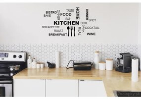 Kuchynská nálepka na stenu - kuchyňa Farba: azúrovo modrá 052