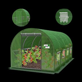 Garden Line 4-dielny zelený fóliový záhradný tunel NEW SOLUTION 4 x 2,5 x 2 m