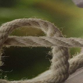 Obraz srdce z lana (120x50 cm)