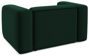 Tmavozelené zamatové kreslo Ekahi – Makamii