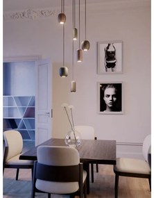 Redo 01-3476 - Luster na lanku BOOM 1xGU10/10W/230V pr. 7,6 cm hnedá