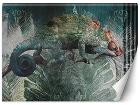 Gario Fototapeta Chameleón v tropickom lese Materiál: Vliesová, Rozmery: 200 x 140 cm