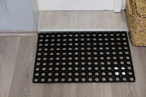 Home Elements Rohožka gumová Dierovaná čierna 40 x 60 cm