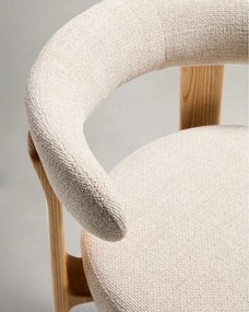 Béžová/v svetlo prírodnej farbe barová stolička z jaseňového dreva (výška sedadla 75 cm) Granite – Kave Home