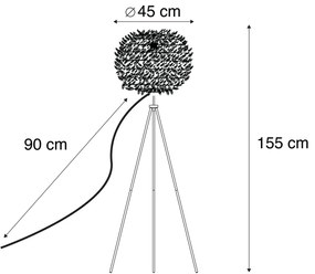 Inteligentná romantická stojaca lampa biela vrátane Wifi A60 - Feather