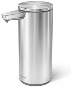 Bezdotykový oceľový dávkovač mydla v matne striebornej farbe 266 ml – simplehuman