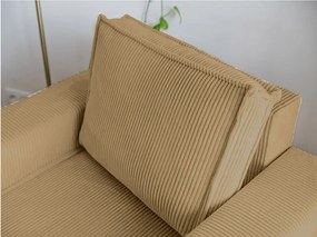 Kreslo s taburetom SMART SET, horčicová